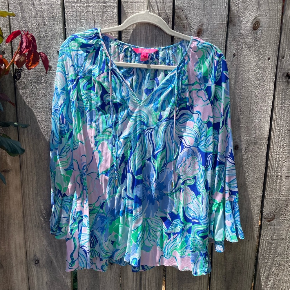 XL Lilly Pulitzer flowy blouse/tunic